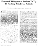 Expressed Willingness Of Smokers To Try 10 Smoking Withdrawal Methods