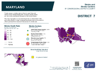 MD Congressional District 07 Stroke and Stroke Centers Map 118th Congress