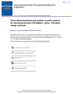 ThreeDimensional Heat and Moisture Transfer Analysis for Thermal Protection of Firefighters Gloves with Phase Change Materials