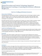 Obesity Prevention and Control TechnologySupported Multicomponent Coaching or Counseling Interventions to Maintain Weight Loss