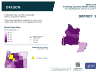 OR Congressional District 05 Stroke and Federally Qualified Health Centers Map 118th Congress