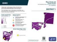 OH Congressional District 01 Stroke and Stroke Centers Map 119th Congress