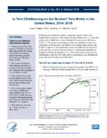 Is twin childbearing on the decline twin births in the United States 20142018