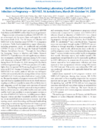 Birth and Infant Outcomes Following LaboratoryConfirmed SARSCoV2 Infection in Pregnancy  SETNET 16 Jurisdictions March 29October 14 2020