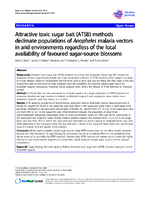 Attractive toxic sugar bait ATSB methods decimate populations of Anopheles malaria vectors in arid environments regardless of the local availability of favoured sugarsource blossoms