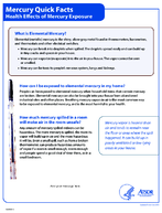 Mercury quick facts  health effects of mercury exposure