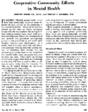 Cooperative Community Efforts In Mental Health