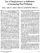 Use of staphylococci as indicators of swimming pool pollution