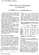 Observations on the epidemiology of poliomyelitis