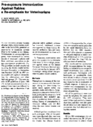 Preexposure immunization against rabies a reemphasis for veterinarians