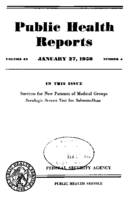 Public Health Reports  v 65 no 4  cover