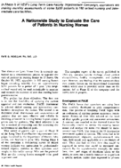 A Nationwide Study To Evaluate The Care Of Patients In Nursing Homes