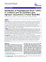 Identification of Phosphoglycerate Kinase 1 PGK1 as a reference gene for quantitative gene expression measurements in human blood RNA