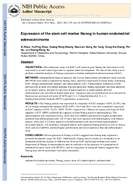 Expression of the stem cell marker Nanog in human endometrial adenocarcinoma