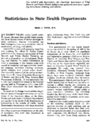 Statisticians in State health departments