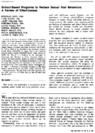 SchoolBased Programs To Reduce Sexual Risk Behaviors A Review Of Effectiveness