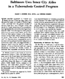 Baltimore Uses Inner City Aides In A Tuberculosis Control Program