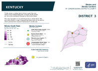 KY Congressional District 03 Stroke and Stroke Centers Map 118th Congress