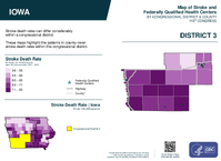 IA Congressional District 03 Stroke and Federally Qualified Health Centers Map 119th Congress