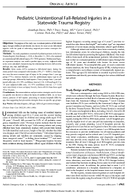 Pediatric unintentional fallrelated injuries in a statewide trauma registry