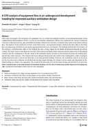 A CFD Analysis of Equipment Fires in an Underground Development Heading for Improved Auxiliary Ventilation Design