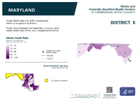 MD Congressional District 06 Stroke and Federally Qualified Health Centers Map 118th Congress