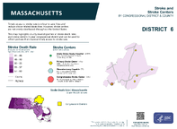 MA Congressional District 06 Stroke and Stroke Centers Map 118th Congress