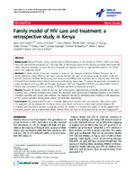 Family model of HIV care and treatment a retrospective study in Kenya
