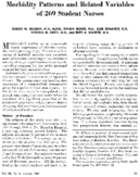 Morbidity patterns and related variables of 269 student nurses