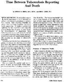 Time between tuberculosis reporting and death