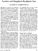 Location and outpatient psychiatric care