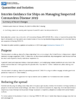 Interim guidance for ships on managing suspected coronavirus disease 2019
