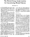 The Detroit group social activity for convalescing mental patients