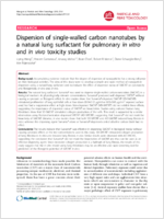 Dispersion of SingleWalled Carbon Nanotubes by a Natural Lung Surfactant for Pulmonary In Vitro and In Vivo Toxicity Studies