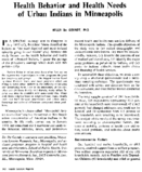 Health behavior and health needs of urban Indians in Minneapolis