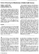 Factors influencing the effectiveness of mailed health surveys