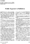 Public exposure to radiation