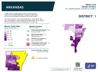 AR Congressional District 01 Stroke and Stroke Centers Map 118th Congress
