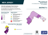 NJ Congressional District 05 Stroke and Stroke Centers Map 119th Congress
