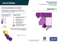 CA Congressional District 01 Stroke and Stroke Centers Map 119th Congress