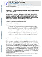Global VAX A US contribution to global COVID19 vaccination efforts 20212023