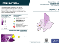 PA Congressional District 08 Stroke and Stroke Centers Map 119th Congress