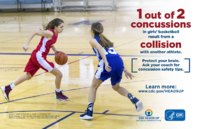 1 out of 2 Concussions in Girls Basketball Result from a Collision with Another Athlete