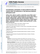 OCCUPATIONAL EXPOSURE TO TRICHLOROETHYLENE AND CANCER RISK FOR WORKERS AT THE PADUCAH GASEOUS DIFFUSION PLANT