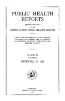 Public Health Reports  v 31 no 52  index
