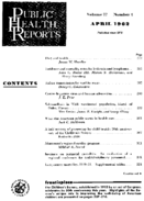 Public Health Reports  v 77 no 4 April 1962  table of contents