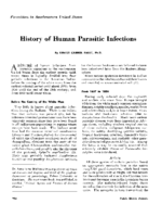 History of human parasitic infections