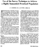 Use of the survey technique to achieve a highly immunized preschool population