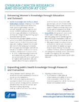 Ovarian cancer research and education at CDC