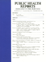 Public Health Reports  v 101  no 5  cover